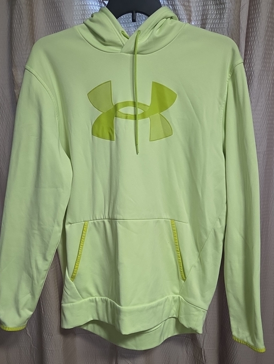 Under Armour Other - Men's Under Armour Neon Lime Green Pullover Hoodie with UA Logo,Sz XL